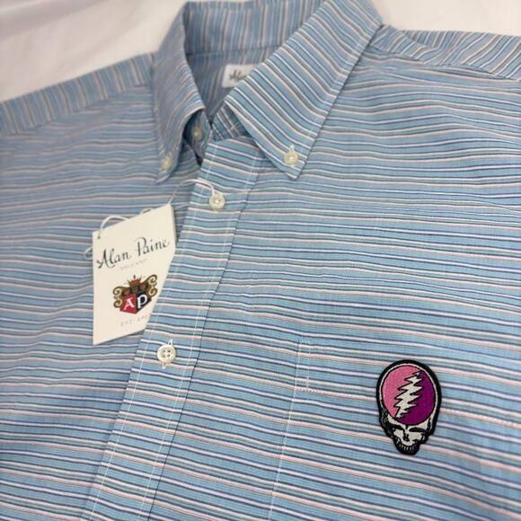 Grateful Dead Steal Your Face Alan Paine NWT Button Down (L) - Picture 1 of 6